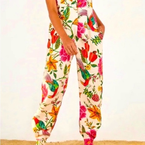 FARM Rio Pants - FARM Rio Vibrant Floral Jumpsuit